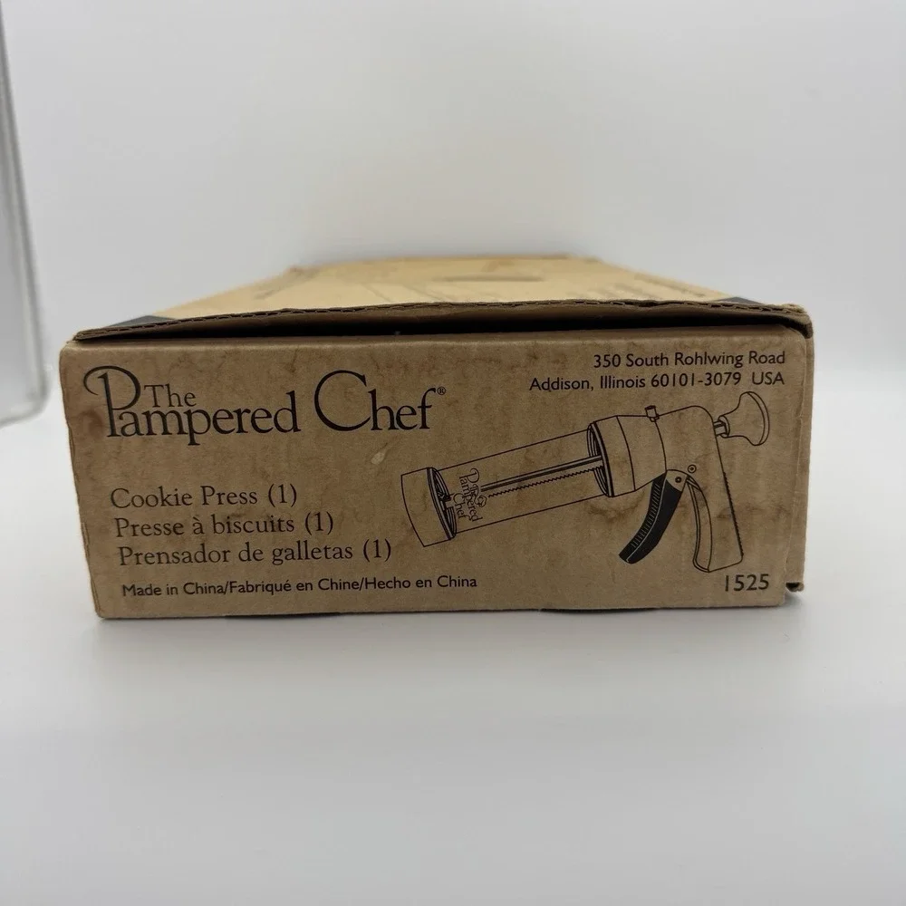 The Pampered Chef Cookie Press #1525‎ RETIRED - 16 Discs - In Original Box